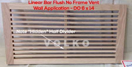 flush wood wall vent linear style
