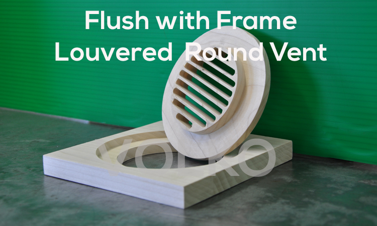 Round Louvered High Velocity Wood Vent Cover No Coupler