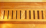 wood grille, original wide louver, flush mount no frame