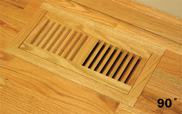 Flush WITH Frame Wood Floor Grilles and Wood Vents