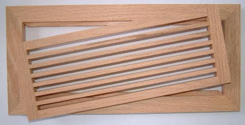 Wood Vent Horizontal Linear Bar Wood Grille